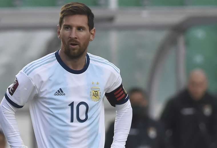 Lionel Messi en el Hernando Siles. Foto: AFP