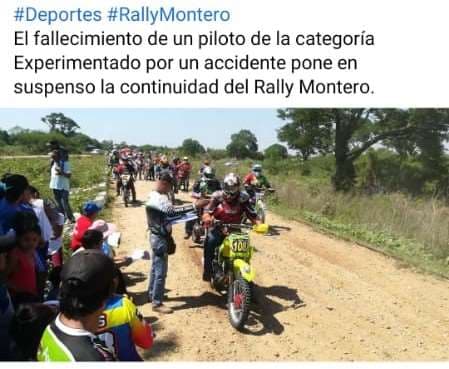 La partida de unas de las pruebas del rally de Montero. Foto: internet