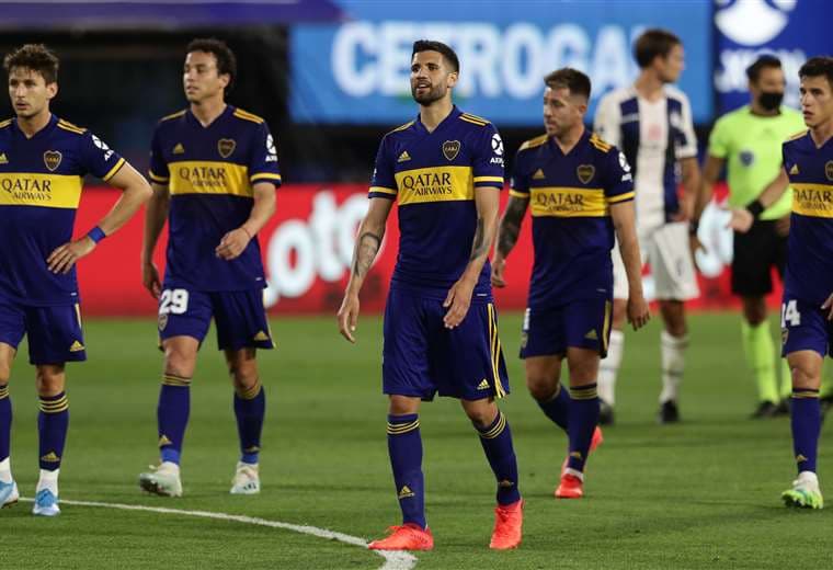 Jugadores de Boca Juniors. Los xeneizes visitarán miércoles a Inter. Foto: AFP