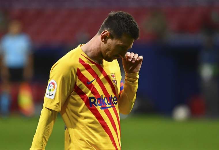 Messi estuvo presente en la derrota del Barça frente al Atlético, por LaLiga. Foto: AFP
