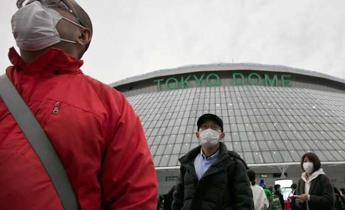 Todos los partidos fueron suspendidos en Japón para evitar contagio por la aglomeración de personas en los escenarios deportivos. Foto. Internet 