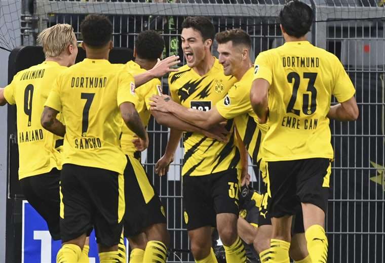 Los jugadores de Borussia Dortmund, en pleno festejo. Foto: AFP