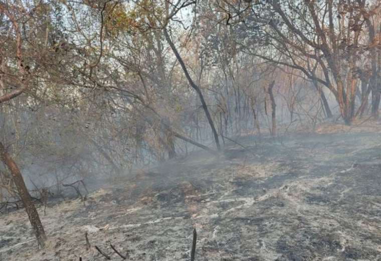 Los incendios también avanzan en Chuquisaca. Foto: Correo del Sur