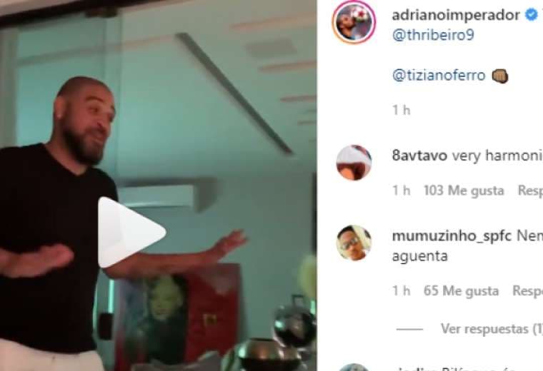 Captura de pantalla del video publicado por Adriano en Instagram