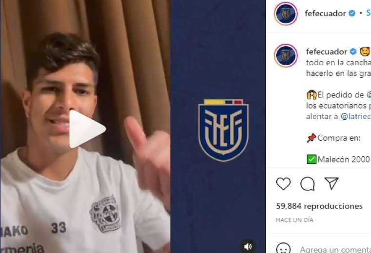 Captura de pantalla del video publicado en Instagram en el que aparece Piero Hincapié
