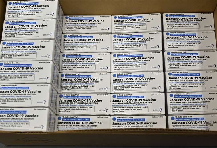 Cajas con vacunas de Johnson & Johnson . Foto AFP 