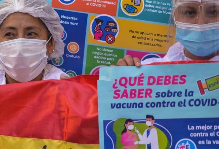 La campaña por la inmunización en Bolivia (Foto: ABI)