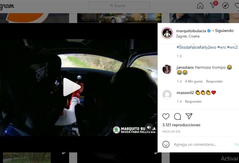 Captura de pantalla del video que publicó Marquito Bulacia en Instagram