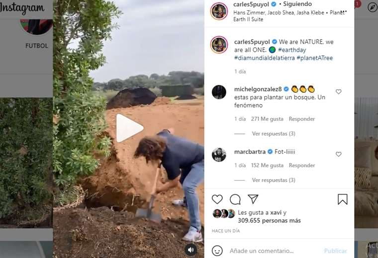 Captura de pantalla del video que publicó Carles Puyos en Instagram