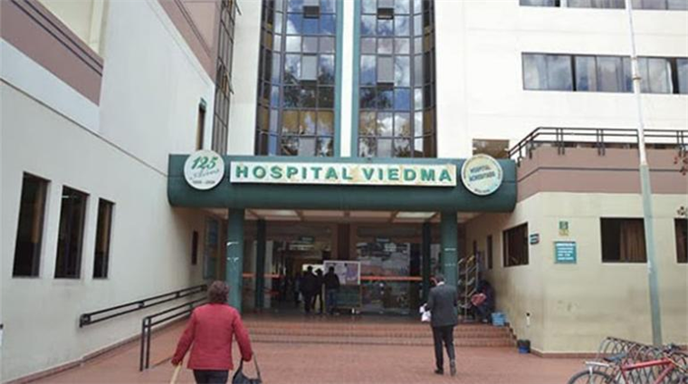 Hospital Viedman, de Cochabamba, donde murió una mujer. Foto. Internet 