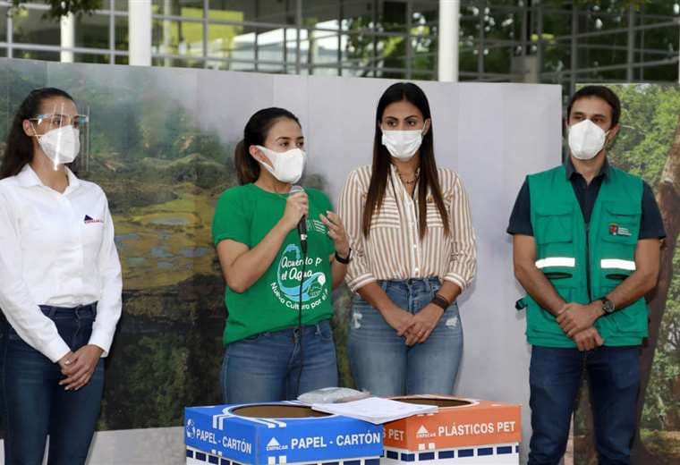 Impulsores de campaña recolección de material para reciclar. Foto. Prensa Gobernación 