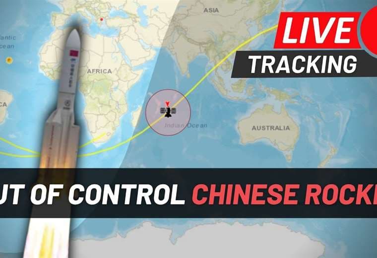 En Directo. Trayectoria del cohete chino