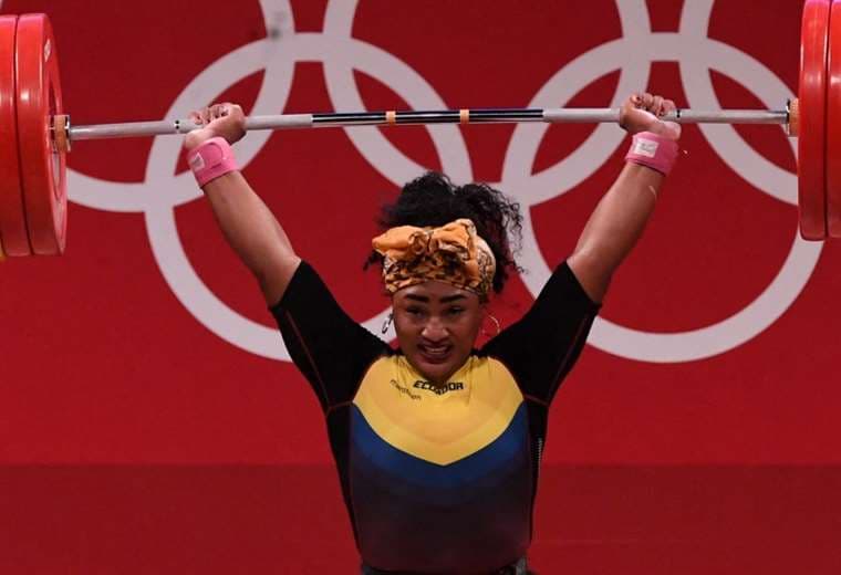 La ecuatoriana Tamara Salazar durante su competencia en Tokio. Foto: AFP