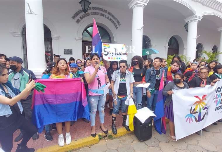 Marcha de la comunidad LGTB llegó al Concejo / Foto: Juan Carlos Torrejón