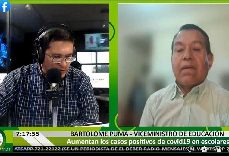 El viceministro de Educación Bartolomé Puma en EL DEBER Radio