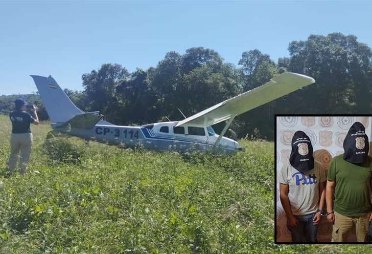 En Paraguay detienen a dos bolivianos tras el hallazgo de una avioneta abandonada