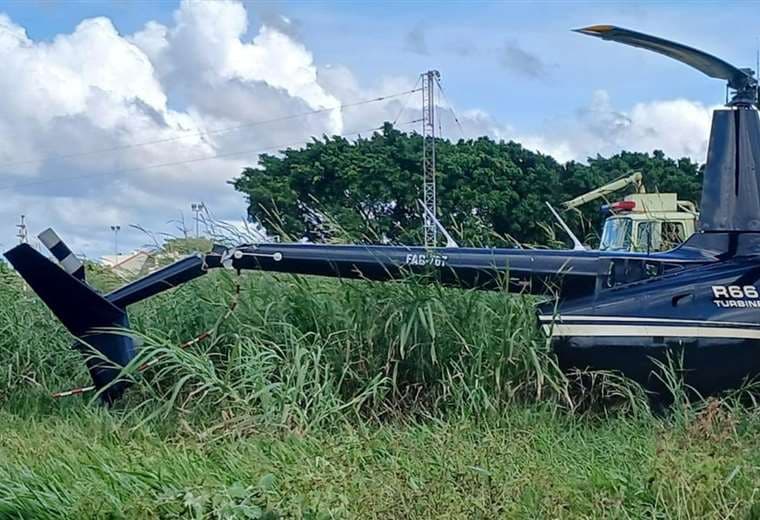 Helicóptero de la FAB sufre incidente tras mala maniobra en El Trompillo